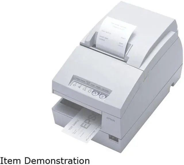 Main image of Epson TM-U675 Multifunction Impact Printer without MICR + Auto Cutter – Cool White C31C283012