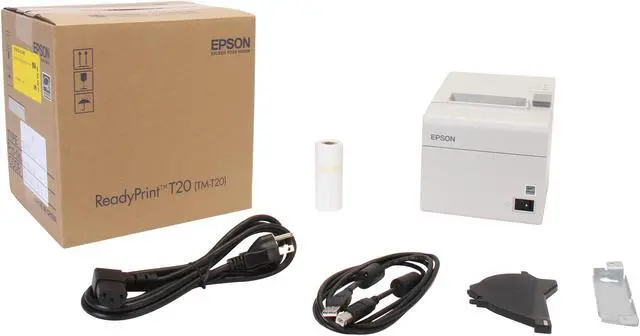 Alt view image 7 of 7 - EPSON ReadyPrint TM-T20 C31CB10121 Direct Thermal 150 mm / sec Receipt Printer, White