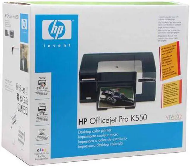 Alt view image 12 of 12 - HP Officejet K550 Up to 37 ppm Black Print Speed 4800 x 1200 dpi Color Print Quality USB Thermal Inkjet Personal Color Printer