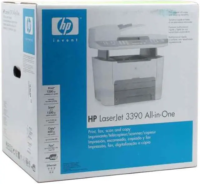 Alt view image 14 of 14 - HP LaserJet 3390 MFC / All-In-One Up to 22 ppm Monochrome Ethernet (RJ-45) / USB Laser Printer