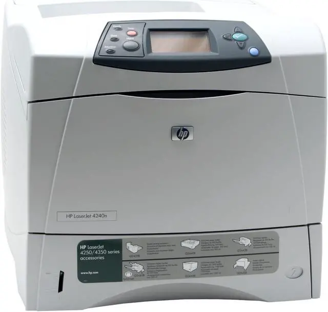 Alt view image 4 of 13 - HP LaserJet 4240n Workgroup Up to 40 ppm Monochrome Ethernet (RJ-45) / LPT / USB Laser Printer
