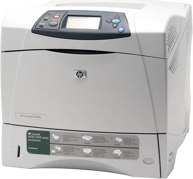 Alt view image 2 of 13 - HP LaserJet 4240n Workgroup Up to 40 ppm Monochrome Ethernet (RJ-45) / LPT / USB Laser Printer