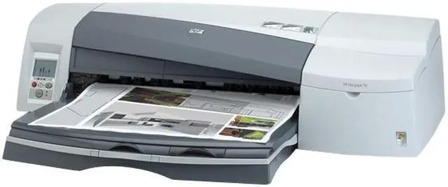 Alt view image 2 of 7 - HP Designjet 70 Up to 1200 x 600 dpi Color Print Quality LPT / USB InkJet Large Format Color Printer