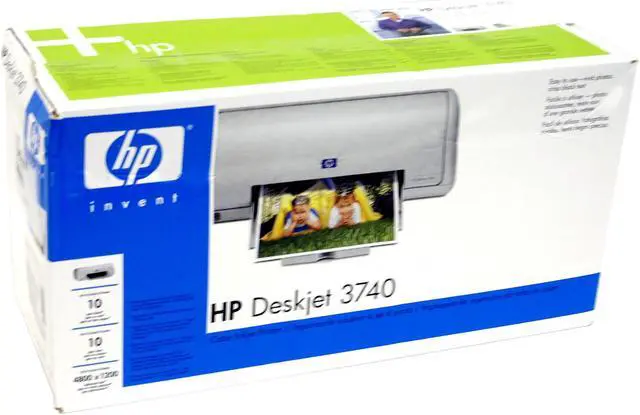 Alt view image 10 of 10 - HP Deskjet 3740 C9026A Up to 10 ppm (with included print cartridge) Black Print Speed Up to 4800 optimized dpi color and 1200 input dpi Color Print Quality USB InkJet Personal Color Printer