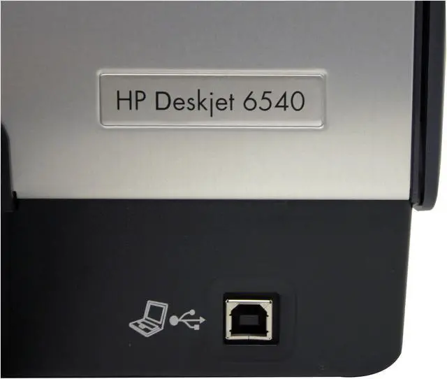 Alt view image 5 of 10 - HP Deskjet 6540 C8963A 30 ppm Black Print Speed 4800 x 1200 dpi Color Print Quality Ethernet (RJ-45) / USB InkJet Personal Color Printer