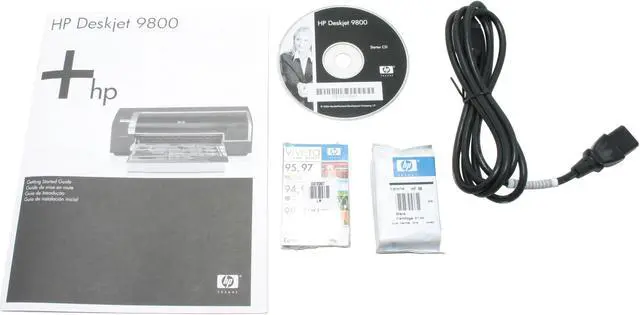 Alt view image 9 of 10 - HP Deskjet 9800 C8165A Up to 30 ppm Black Print Speed Up to 4800-optimized dpi color and 1200-input dpi Color Print Quality LPT / USB InkJet Personal Color Printer