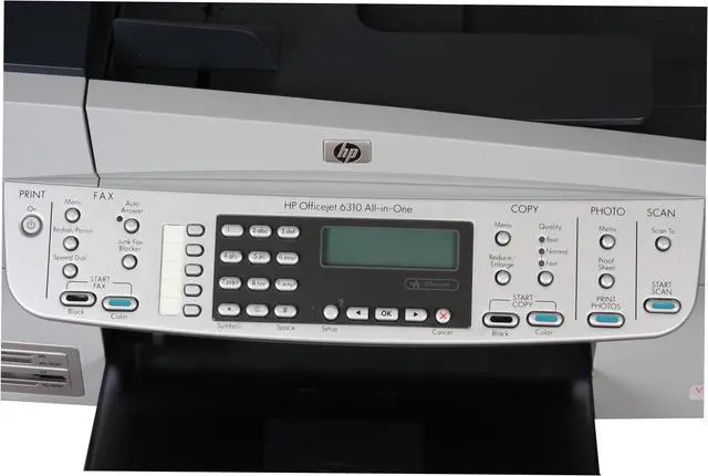 Alt view image 12 of 18 - HP Officejet 6310 Q8061A Up to 30 ppm Black Print Speed Up to 4800 x 1200 optimized dpi Color Print Quality Ethernet (RJ-45) / USB InkJet MFC / All-In-One Color Printer