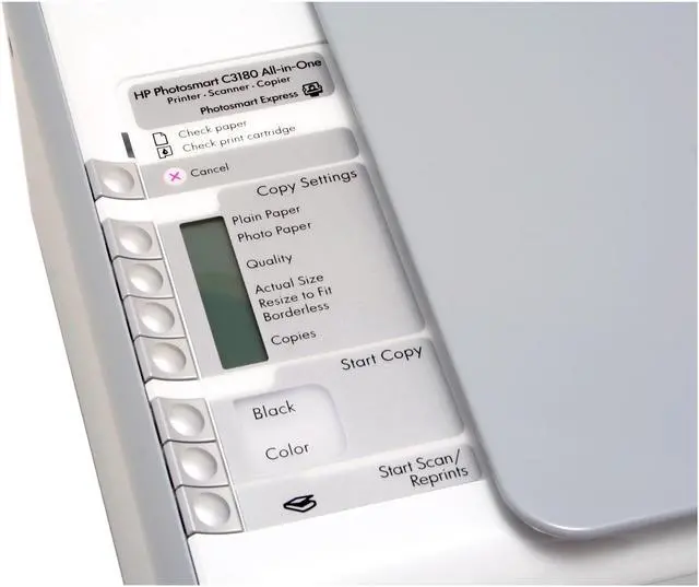 Alt view image 5 of 12 - HP Photosmart C3180 Q8160A Up to 22 ppm Black Print Speed Up to 4800 x 1200 optimized dpi color (when printing from a computer and 1200 input dpi) Color Print Quality USB Thermal Inkjet MFC / All-In-One Color Printer