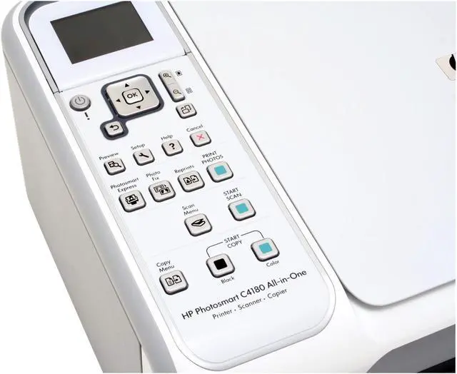 Alt view image 9 of 13 - HP Photosmart C4180 Q8110A Up to 30 ppm Black Print Speed 4800 x 1200 dpi Color Print Quality USB Thermal Inkjet MFC / All-In-One Color Printer