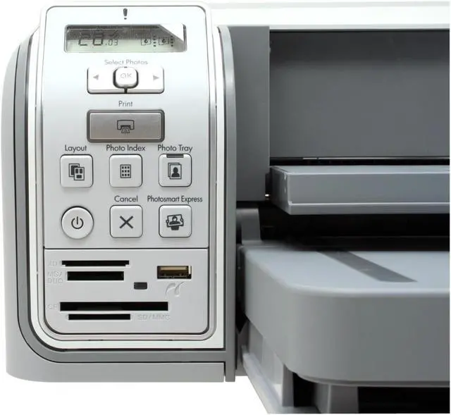 Alt view image 7 of 13 - HP Photosmart D5160 Q7091 Up to 31 ppm Black Print Speed Up to 4800 x 1200 dpi Color Print Quality USB InkJet Personal Color Printer