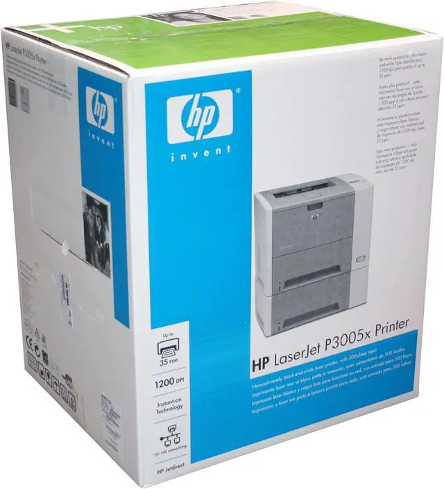 Alt view image 16 of 16 - HP LaserJet P3005x Q7816A Workgroup Up to 35 ppm Monochrome Laser Printer