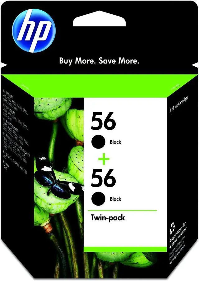 Alt view image 2 of 2 - HP 56 Black Ink Cartridge Twin Pack (C9319FN#140)