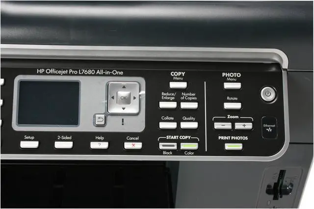 Alt view image 5 of 19 - HP Officejet Pro L7680 C8189A Up to 35 ppm Black Print Speed Ethernet (RJ-45) / USB InkJet MFC / All-In-One Color Printer