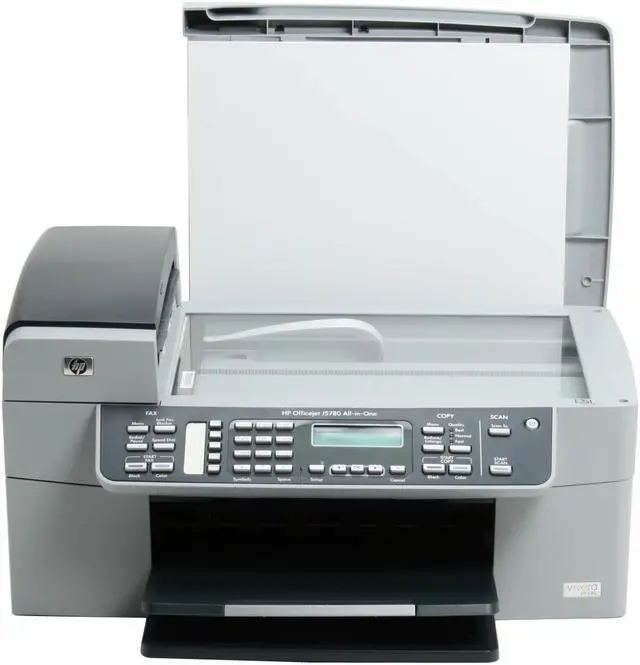 Alt view image 9 of 14 - HP Officejet J5780 Q8232A Up to 30 ppm Black Print Speed 4800 x 1200 dpi Color Print Quality USB Thermal Inkjet MFC / All-In-One Color Printer