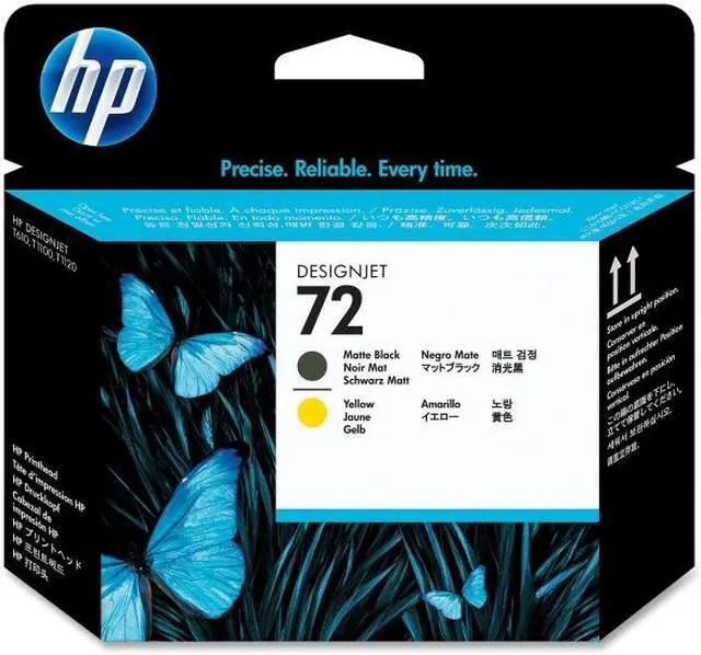 Main image of HP 72 (C9384A) Printhead For HP Designjet T610 and T1100 printers Matte Black and Yellow