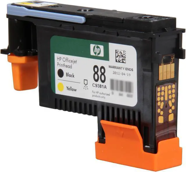 Alt view image 2 of 6 - HP 88 (C9381A) Printhead For HP Officejet Pro K550, K550dtn, K550dtwn Black & Yellow