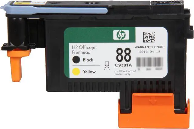 Alt view image 3 of 6 - HP 88 (C9381A) Printhead For HP Officejet Pro K550, K550dtn, K550dtwn Black & Yellow