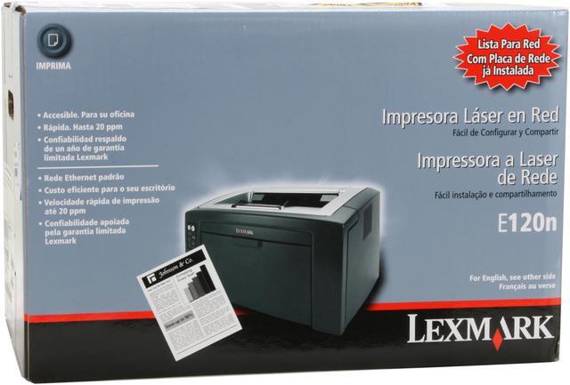 Alt view image 15 of 15 - Lexmark E120n 23S0300 Workgroup Up to 20 ppm Monochrome Ethernet (RJ-45) / USB Laser Printer