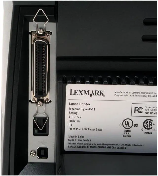 Alt view image 7 of 9 - Lexmark E342N 28S0600 Workgroup Up to 30 ppm (Letter, Black) Up to 28 ppm (A4, Black) Monochrome Ethernet (RJ-45) / LPT / USB Laser Printer