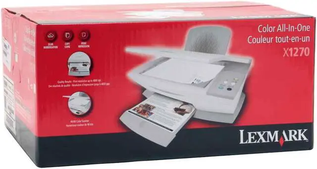 Alt view image 13 of 13 - LEXMARK X series X1270 17M4000 Up to 17 ppm Black Print Speed Up to 4800 x 1200 dpi Color Print Quality USB InkJet MFC / All-In-One Color Printer