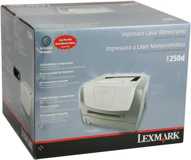 Alt view image 15 of 15 - Lexmark E250dn 33S0300 Workgroup Up to 28 ppm Monochrome Ethernet (RJ-45) / LPT / USB Laser Printer