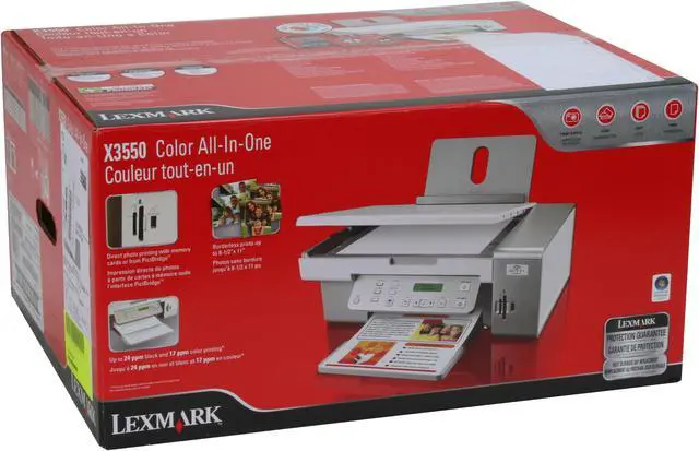 Alt view image 14 of 14 - LEXMARK X3550 1410000 24 ppm Black Print Speed Up to 4800 x 1200 dpi Color Print Quality USB InkJet MFC / All-In-One Color Printer
