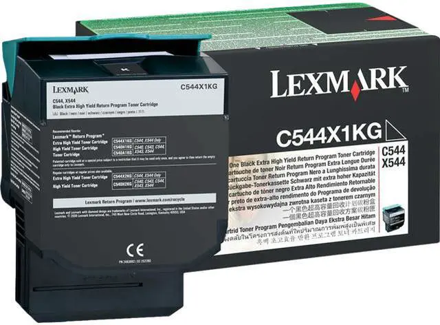 Main image of Lexmark C544X1KG Extra High Yield Return Program Toner Cartridge - Black