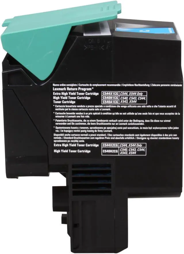 Alt view image 3 of 5 - Lexmark C540H1CG High Yield Return Program Toner Cartridge - Cyan