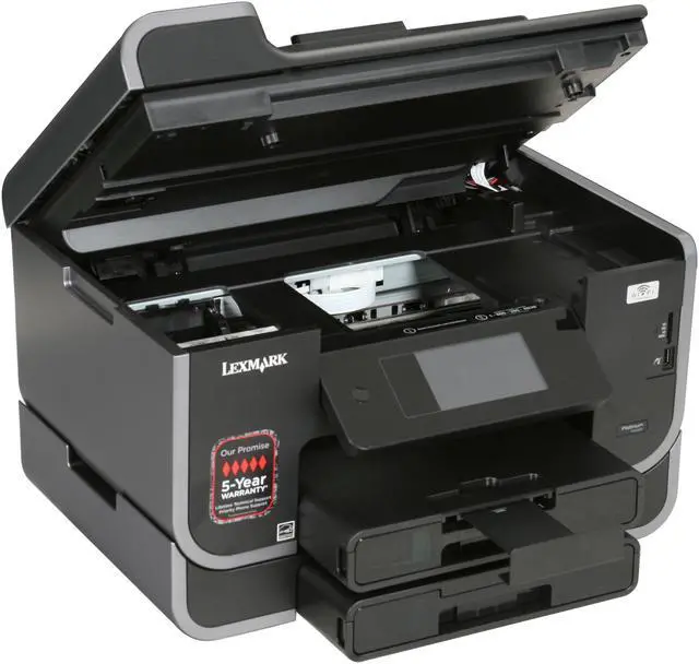 Alt view image 7 of 9 - LEXMARK Platinum Pro905 Up to 33 ppm Black Print Speed 4800 x 1200 dpi Color Print Quality Ethernet (RJ-45) / USB / Wi-Fi InkJet MFC / All-In-One Color Printer