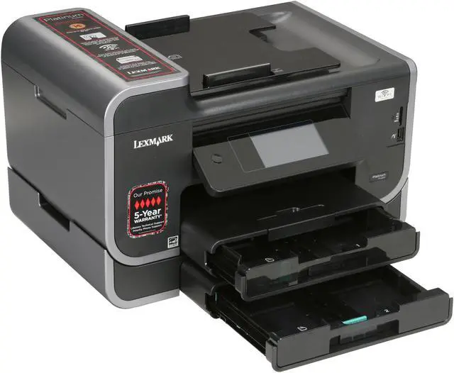 Alt view image 8 of 9 - LEXMARK Platinum Pro905 Up to 33 ppm Black Print Speed 4800 x 1200 dpi Color Print Quality Ethernet (RJ-45) / USB / Wi-Fi InkJet MFC / All-In-One Color Printer