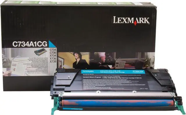 Alt view image 2 of 6 - Lexmark C734A1CG Return Program Toner Cartridge - Cyan