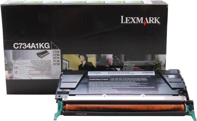 Alt view image 2 of 5 - Lexmark C734A1KG Return Program Toner Cartridge - Black