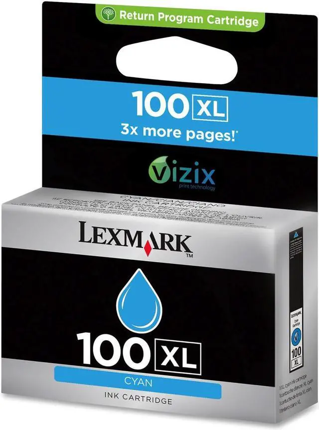 Main image of Lexmark 100XL High Yield Return Program Ink Cartridge - Cyan