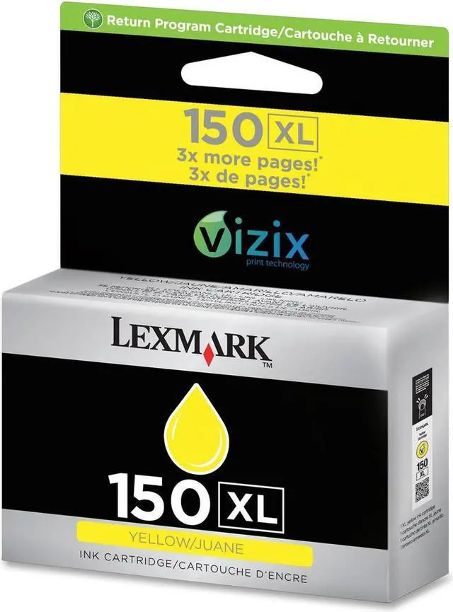 Main image of Lexmark 14N1618 #150XL Yellow High Yield Return Program Ink Cartridge for Pro715, Pro915