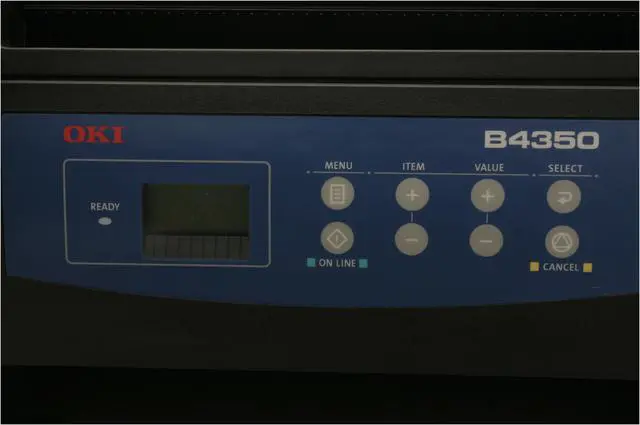 Alt view image 6 of 12 - Okidata B4350 Black Personal Up to 23 ppm Monochrome LPT / USB LED Printer
