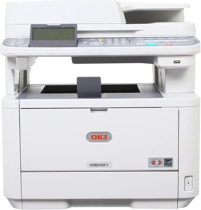 Alt view image 2 of 9 - Okidata MB491 MFP MFC / All-In-One Up to 42 ppm Monochrome Ethernet (RJ-45) / USB Laser Printer