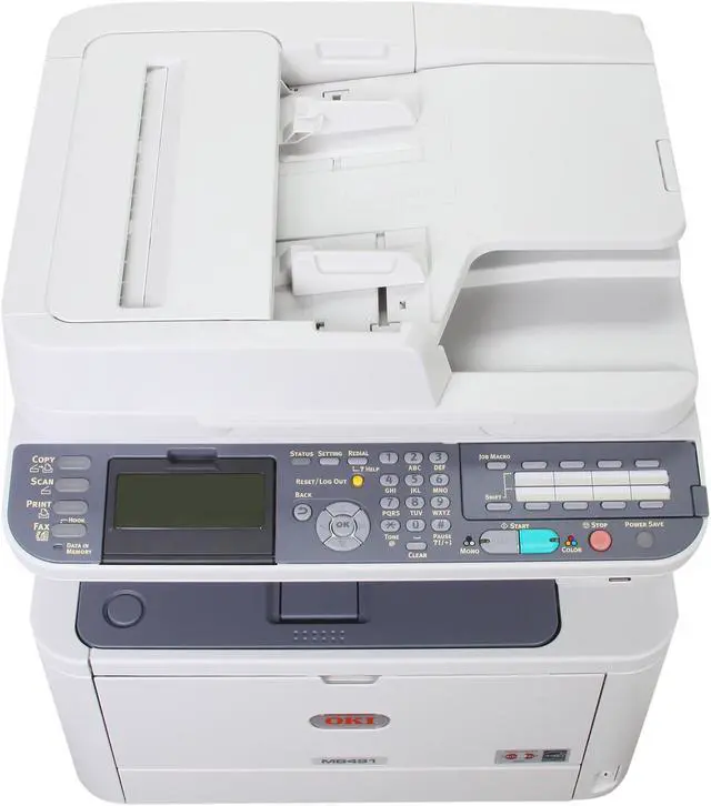 Alt view image 3 of 9 - Okidata MB491 MFP MFC / All-In-One Up to 42 ppm Monochrome Ethernet (RJ-45) / USB Laser Printer