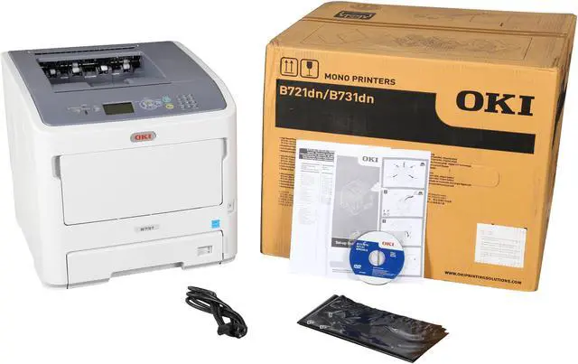 Alt view image 9 of 9 - OkiData B731dn Workgroup Monochrome Laser Printer