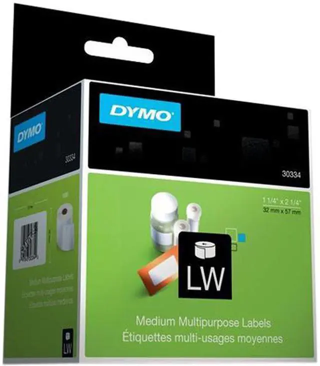 Main image of Dymo 30334 LW Multi-Purpose Labels, Medium 2 1/4" x 1 1/4" - 1000 Labels/Roll