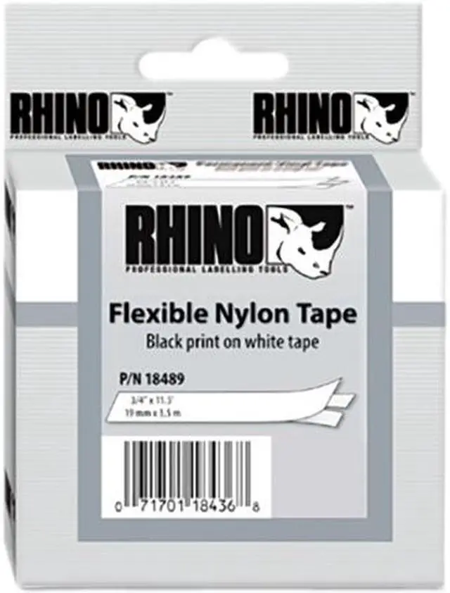 Main image of DYMO White Flexible Nylon Tape 3/4"