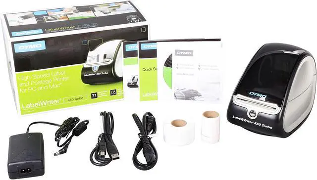 Alt view image 7 of 7 - DYMO LabelWriter 450 Turbo (1752265) Postage and Label Printer for PC and Mac