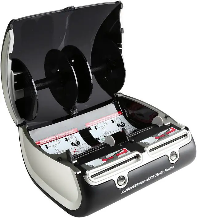 Alt view image 6 of 7 - DYMO LabelWriter 450 Twin Turbo Dual Roll Label and Postage Printer for PC and Mac (1752266)