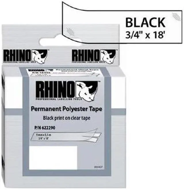 Main image of DYMO 622290 3/4" Clear Permanent Polyester Labels, 18' long roll