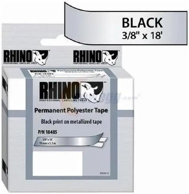 Main image of Dymo 18485 RHINO 3/8" Metal Perm Poly Labels - 9 mm