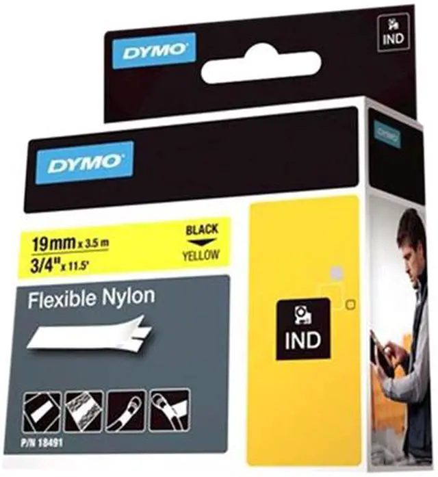Alt view image 3 of 3 - RHINO 3/4" Yellow Flex Nylon Label - 19 mm
