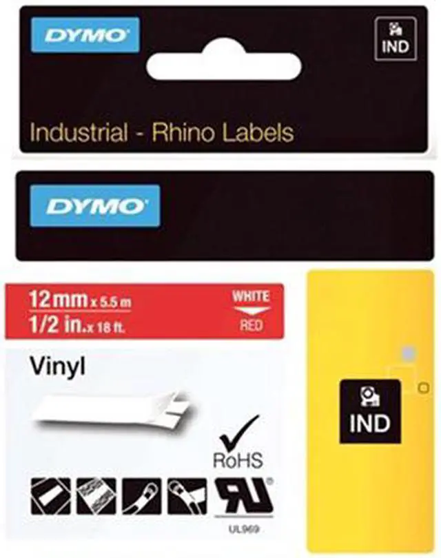 Alt view image 2 of 3 - DYMO IND Vinyl Labels 1/2"