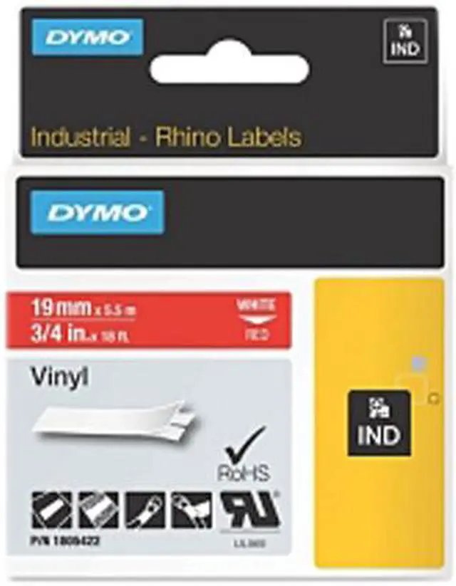 Main image of DYMO IND Vinyl Labels 3/4"