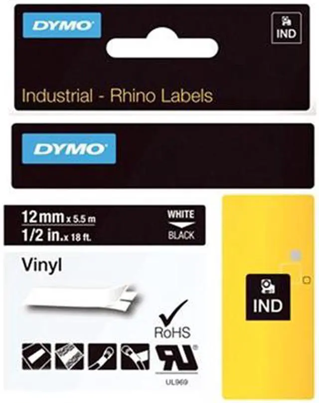 Alt view image 2 of 3 - DYMO 1805435 IND All-Purpose Vinyl Labels 0.50"