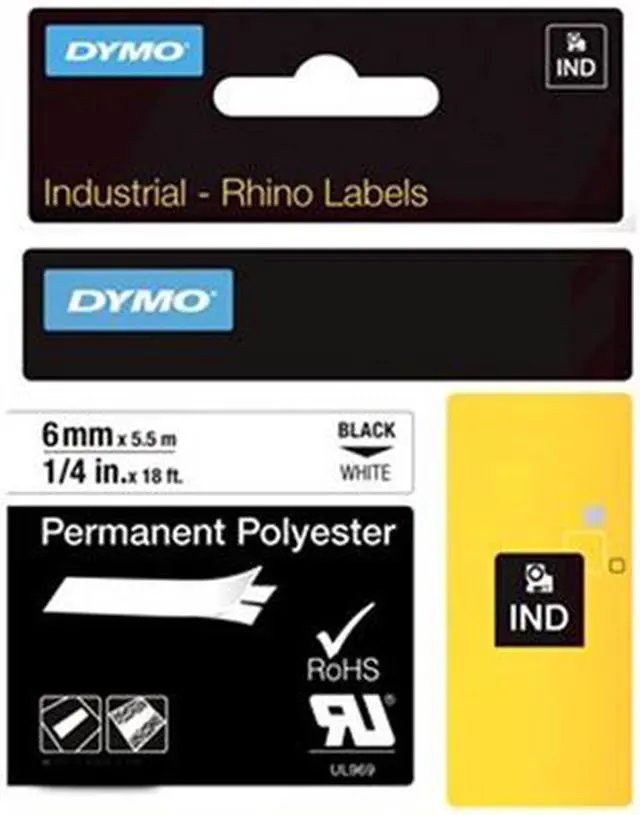 Alt view image 2 of 3 - DYMO IND Permanent Polyester Labels 1/4"