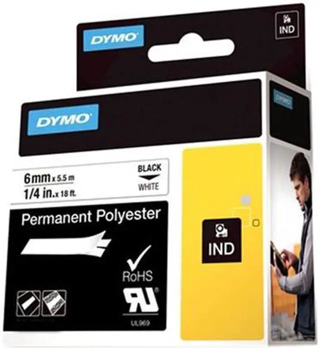 Alt view image 3 of 3 - DYMO IND Permanent Polyester Labels 1/4"